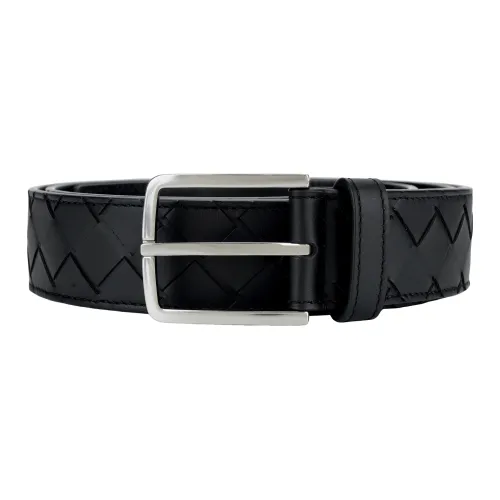 Bottega Veneta Ремни из коровьей кожи Мужской Черный Ширина 3,5 см