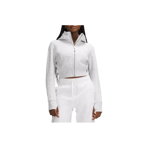 lululemon Scuba Series Full Zip Cropped Hoodie Толстовка Женская Серый