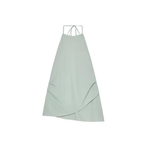 ZARA Топ на бретелях Женский Озерный Зеленый