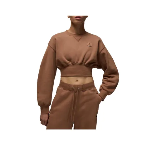 Jordan Flight Fleet Свитшот Женские Archaeological Коричневый