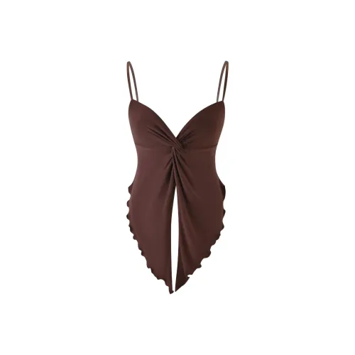 Tiger Mist JOVIENNE Топ Топ на бретелях Женские Шоколад