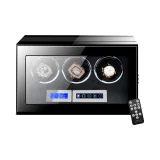 3 слота для часов, внешняя сторона, углеродное волокно, сенсорный, регулировка (застежка отпечатка пальца)