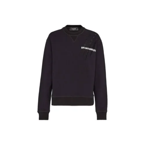 DSQUARED 2 Медведь Scratch Cool Фит Свитшот Женский Черный