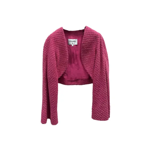 CHANEL Куртки и Пальто Женские Розовый Красный