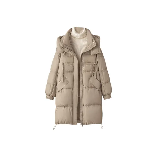 Cypress House Пуховик Женские Хаки