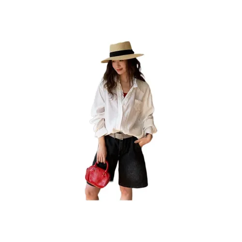 NANING 9 Белый Женские Рубашки