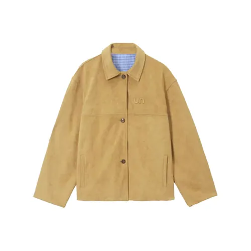 SYEEE WITH U Куртки Пальто Женские Солодово-коричневый + Озерно-голубой Клетчатый