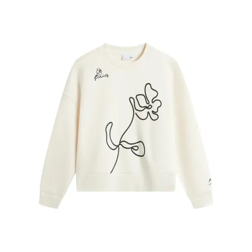 LINING Sports Life Collection Экрю Женские Толстовки
