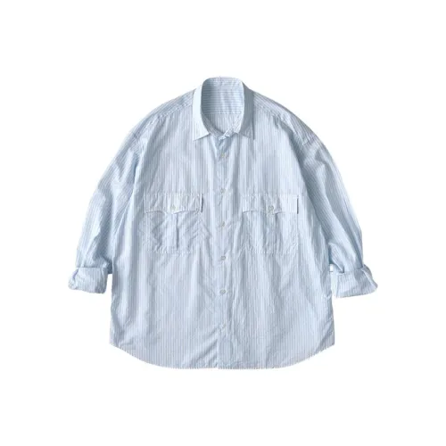 PORTER CLASSIC Синий Мужская Рубашка