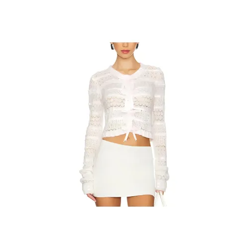 LOVESHACKFANCY Трикотаж Женский Кремовый