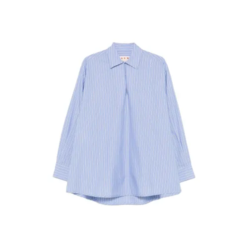 MARNI SS25 Рубашка Женская Светло-Синяя
