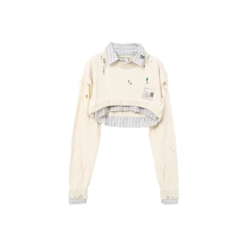 Maison Mihara Yasuhiro Белый Женский Трикотаж
