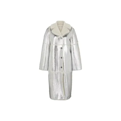 HUGO BOSS Женское пальто серебряного цвета
