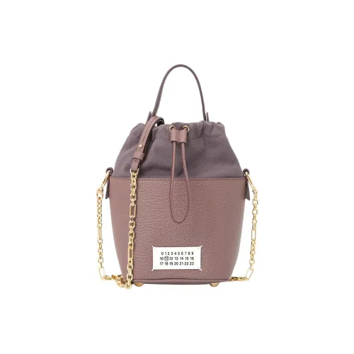 Maison Margiela 5AC Корова Кожа Ведрообразная Сумка Сумка через плечо Сумка для женщин Фиолетовая