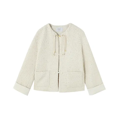 XIANGYING Куртки Пальто Женские Бежевые