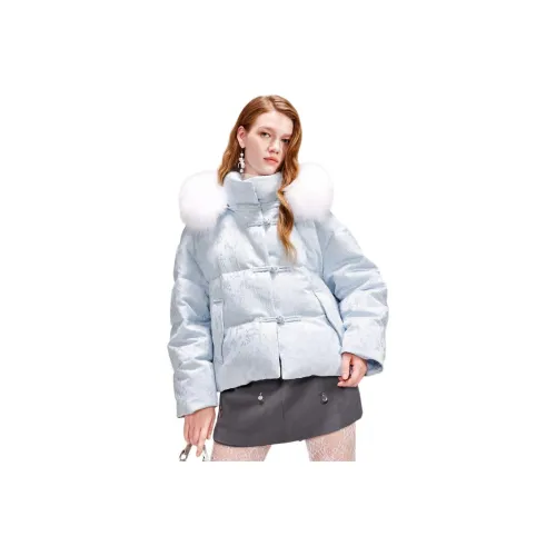 COCOON Пуховик Женский Светло-Синий