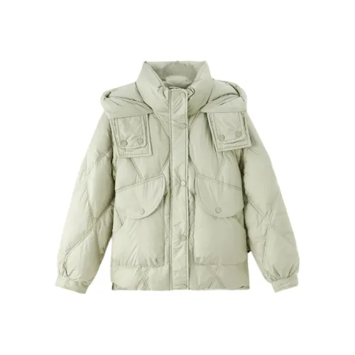 IHIMI Пуховик Женский Горох Зеленый