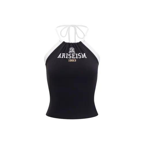 Ariseism Топ на бретелях Женский Черный Белый