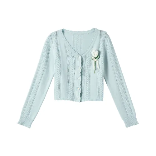 Snbl Синий Кардиган Женские Трикотаж