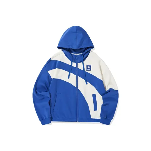 QIAODAN Толстовка Женская Тихий Синий Кремовый Белый