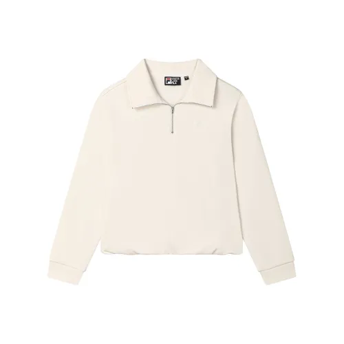 FILA Туманный Лотосовый Белый Женские Свитшоты