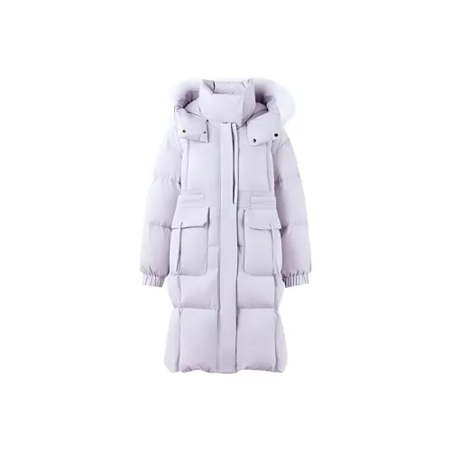 COCOON Пуховик Женский Серый Фиолетовый