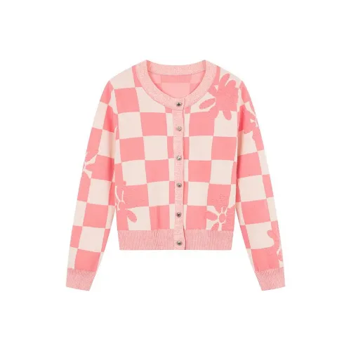 H'S x Faint Трикотаж Женский Розовый Клетка