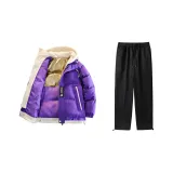 Ночной Светящий Фиолетовый + Флисовая Подкладка Повседневные Штаны