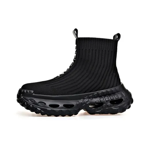 PT'SON Высокие ботильоны с платформой мужские черные