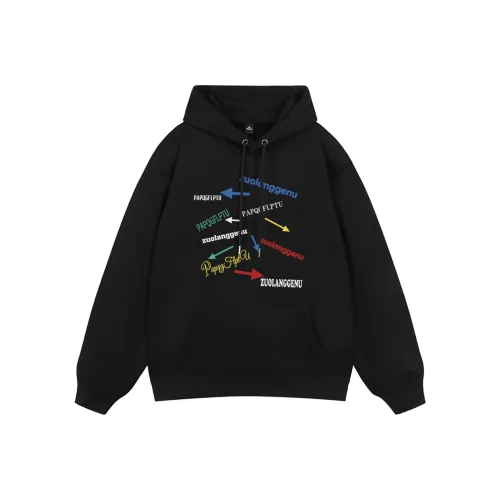 ZUOLANGGENU Свитшот Унисекс Черный