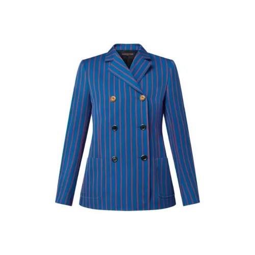 LOUIS VUITTON Бизнес-костюм Пальто Женское Синее