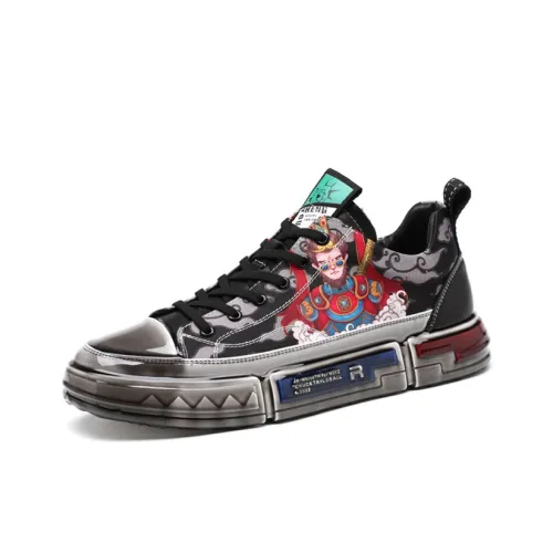 SENJIALUO Износостойкий Легкий Дышащий и Противоскользящий. Низкий Топ Скейтборд Кроссовки Мужские Черные