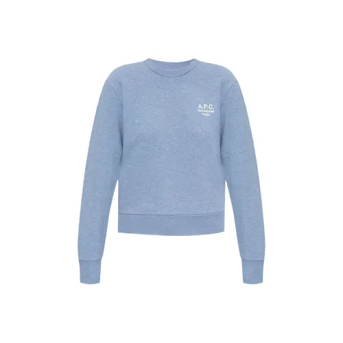 A.P.C SS24 Свитшот Женский Светло-Синий