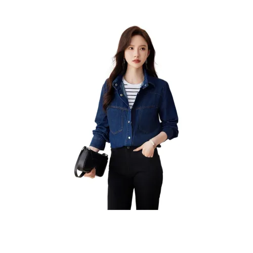 X MOOM Рубашка Женская Джинсово-синяя