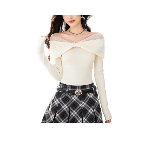 TUSHIFEI Экрю Женская Трикотажная Одежда