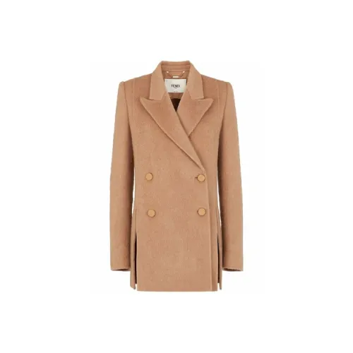 FENDI Коричневое Женское Пальто