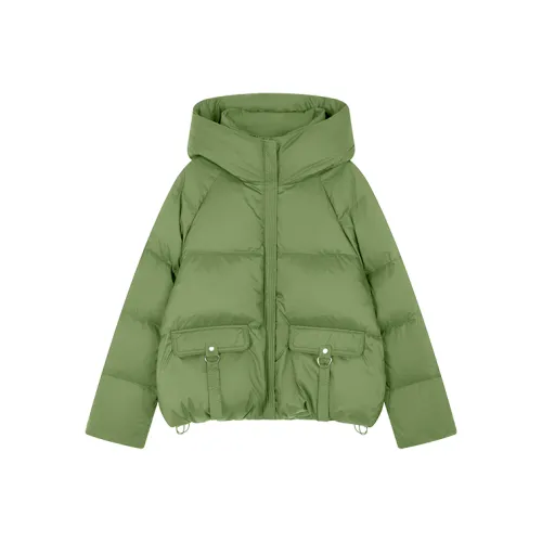 Mo Han Yi Mei Пуховик Женские Травяной зеленый