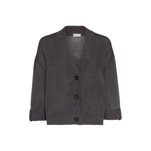 Brunello Cucinelli Темно-серый Женская трикотажная одежда
