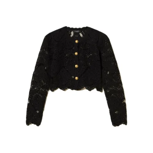 TWINSET Milano SS25 Куртки и Пальто Женские Черный