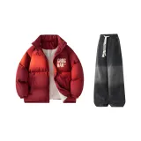 Бордовый + Флисовая подкладка Черные Джинсы