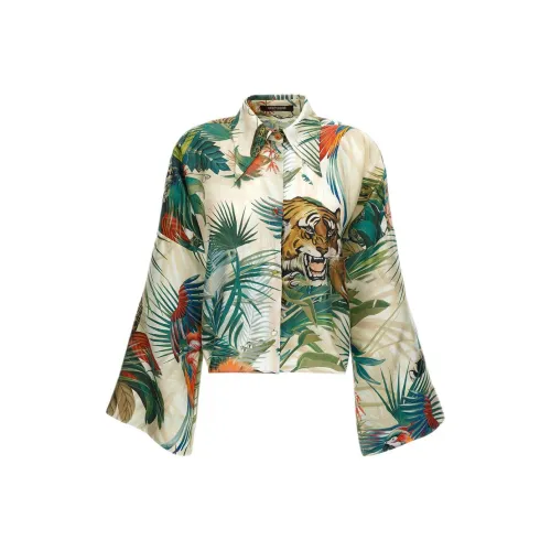 Roberto Cavalli SS24 Рубашка Женская Многоцветная