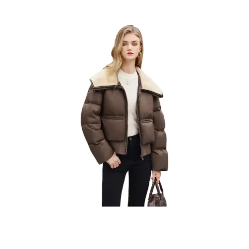 TOUCH Пуховик Женский Темно-Кофейный