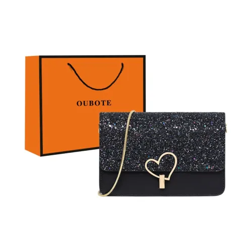 OUBOTE Сумка через плечо из коровьей кожи стандартная женская черная