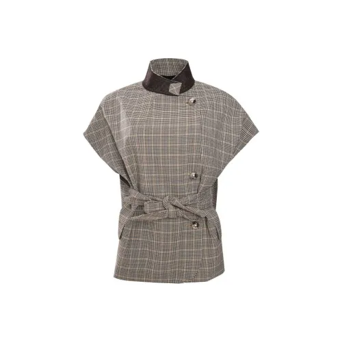 Paco Rabanne SS24 Куртки и Пальто Женские Кофейно-Коричневый