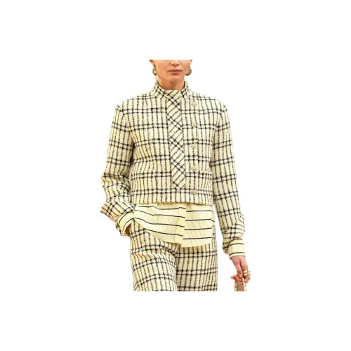 CHANEL 25S Весенняя Летняя Коллекция Куртки и Пальто Женские Светло-Желтый и Черный