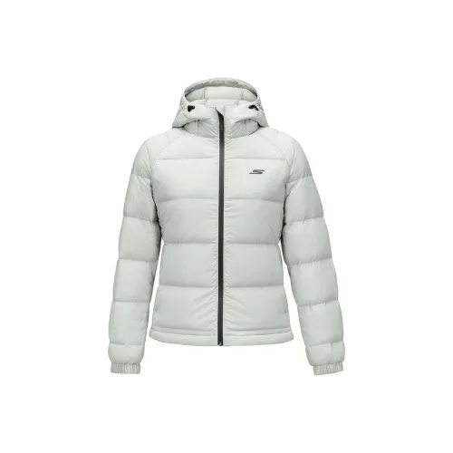 Skechers Пуховик Женская Серебряная Береза Белый
