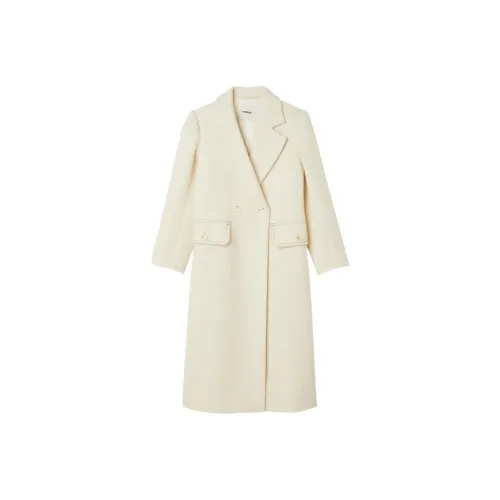 SANDRO Светло-янтарное Женское Пальто