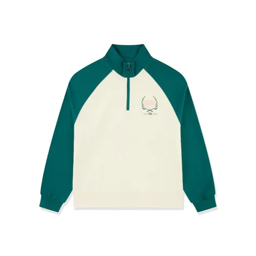 QIAODAN Предосенний Свитшот Женский Кремово-Белый Зеленый Finch