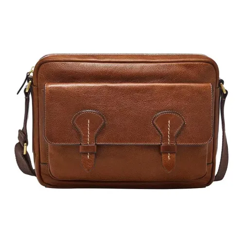 FOSSIL Кожа Сумка через плечо Мужская Средняя Коричневая