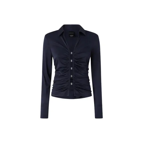 PINKO Темно-синие Женские Рубашки